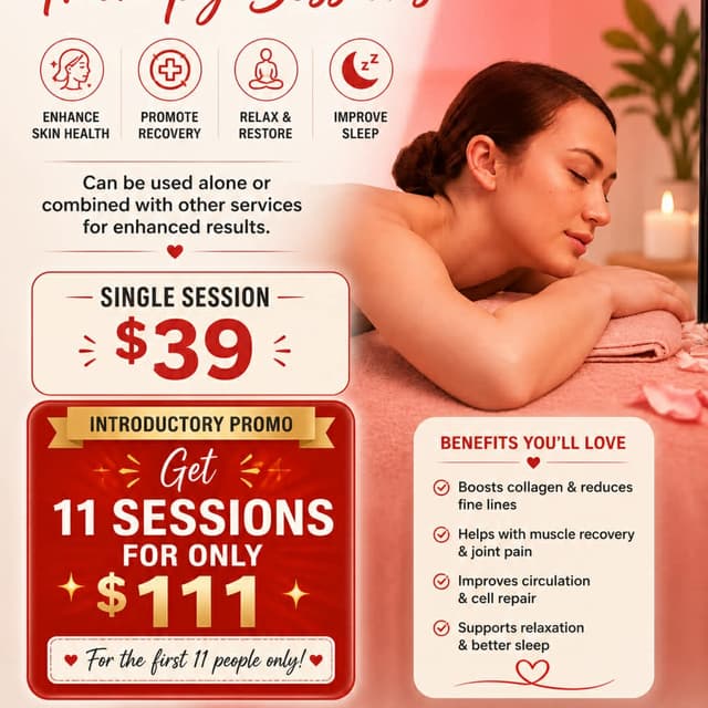 11 Red Light Therapy Sessions at Serenity Health & Wellness in Rhinelander, WI