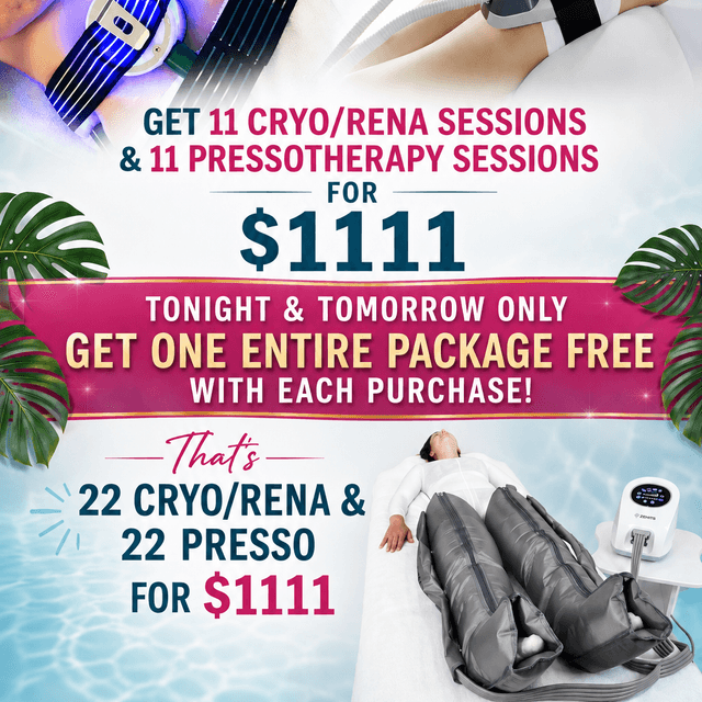 11 Cryo/Rena Sessions & 11 Presso at Serenity Health & Wellness in Rhinelander, WI