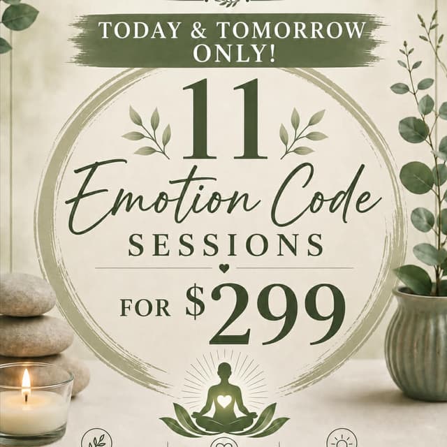 11 Emotion Code Sessions $333 at Serenity Health & Wellness in Rhinelander, WI