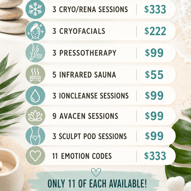 3 Cryo/Rena Sessions $333 at Serenity Health & Wellness in Rhinelander, WI